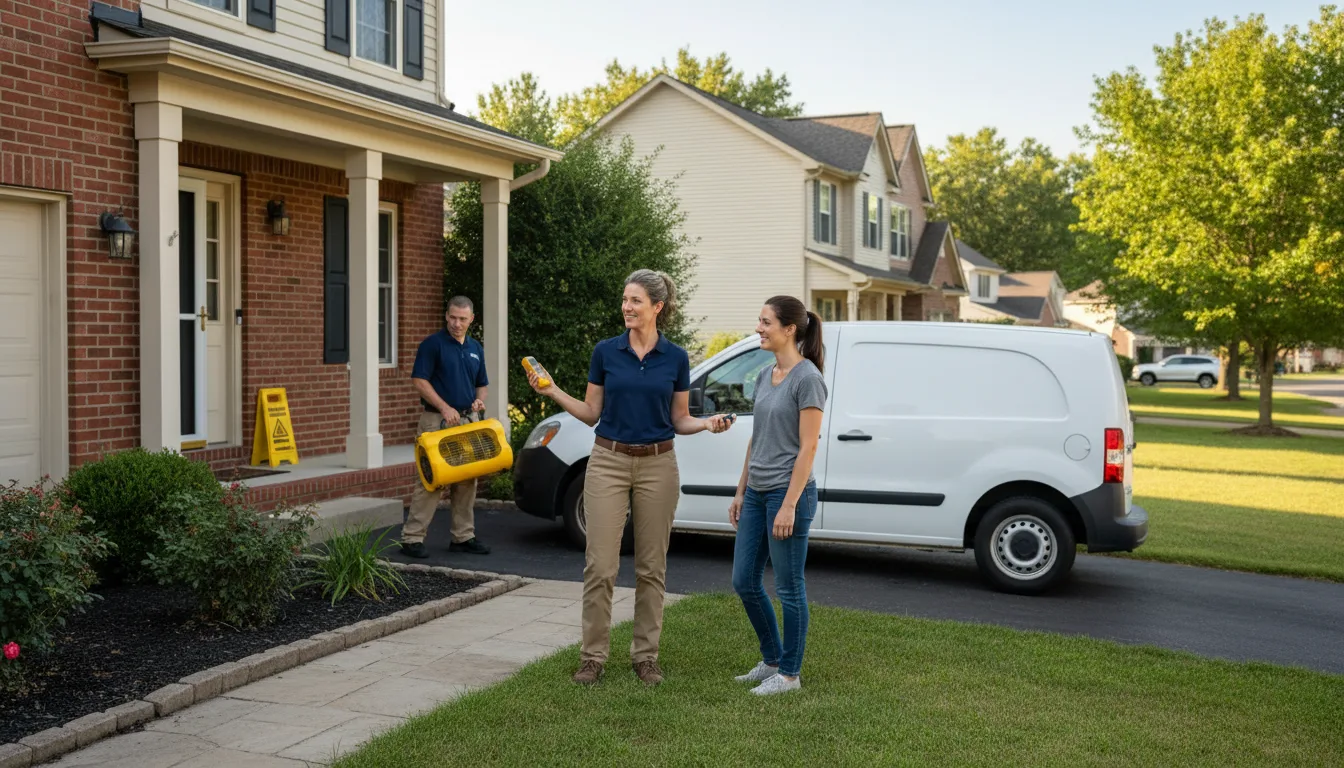 Residential water damage restoration in Mondamin, IA